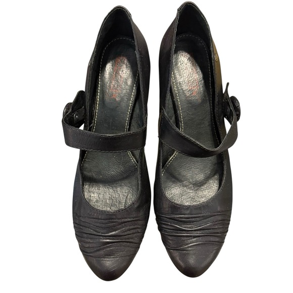 Pikolinos Mary Jane Pump Womens Size 39 US 8 Black Leather Wedge Heel Dress Shoe - Picture 3 of 13